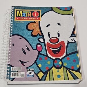 Math 1 Teacher's Edition Textbook Fourth Edition BJU Press W/ CD, Good Condition